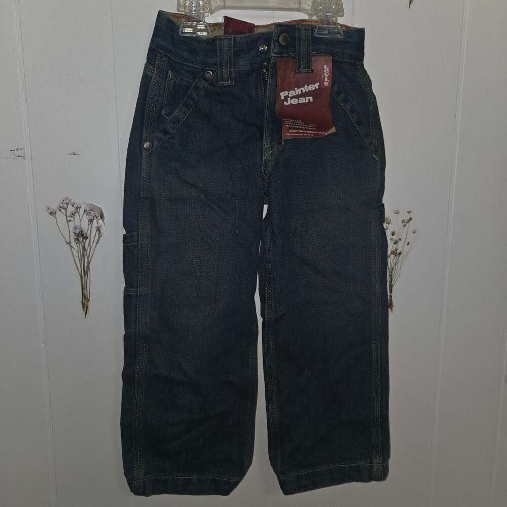 Levi's Boys Painter Jeans Slim Fit Adjustable Waist Size 5S
